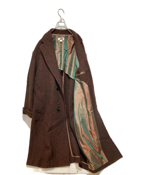 H BEAUTY&YOUTH（エイチ ビューティー&ユース）H BEAUTY&YOUTH (エイチ ビューティー&ユース) TWEED BIG COAT ブラウン サイズ:Mの古着・服飾アイテム