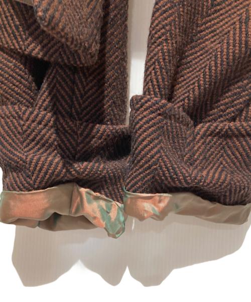 H BEAUTY&YOUTH（エイチ ビューティー&ユース）H BEAUTY&YOUTH (エイチ ビューティー&ユース) TWEED BIG COAT ブラウン サイズ:Mの古着・服飾アイテム