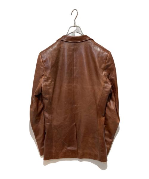 MARTIN MARGIELA（マルタン・マルジェラ）MARTIN MARGIELA (マルタン・マルジェラ) fitted leather jacket ブラウン サイズ:46の古着・服飾アイテム