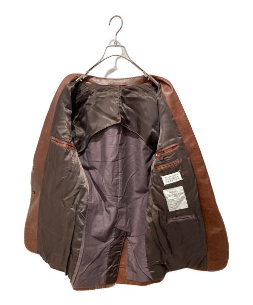 MARTIN MARGIELA（マルタン・マルジェラ）MARTIN MARGIELA (マルタン・マルジェラ) fitted leather jacket ブラウン サイズ:46の古着・服飾アイテム