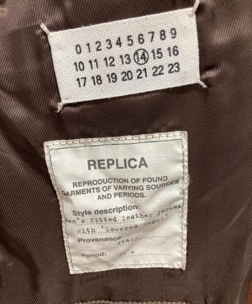 MARTIN MARGIELA（マルタン・マルジェラ）MARTIN MARGIELA (マルタン・マルジェラ) fitted leather jacket ブラウン サイズ:46の古着・服飾アイテム