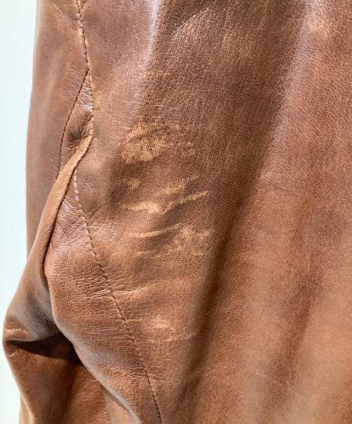 MARTIN MARGIELA（マルタン・マルジェラ）MARTIN MARGIELA (マルタン・マルジェラ) fitted leather jacket ブラウン サイズ:46の古着・服飾アイテム