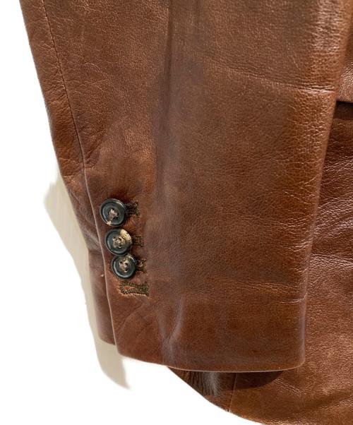 MARTIN MARGIELA（マルタン・マルジェラ）MARTIN MARGIELA (マルタン・マルジェラ) fitted leather jacket ブラウン サイズ:46の古着・服飾アイテム