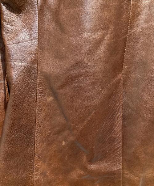 MARTIN MARGIELA（マルタン・マルジェラ）MARTIN MARGIELA (マルタン・マルジェラ) fitted leather jacket ブラウン サイズ:46の古着・服飾アイテム