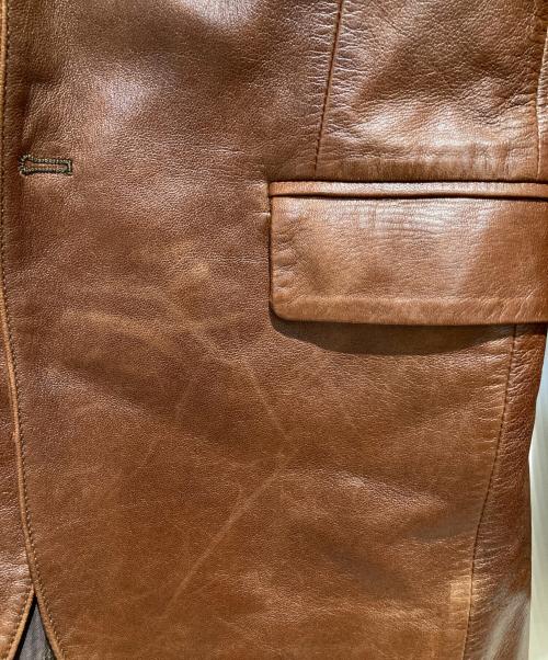 MARTIN MARGIELA（マルタン・マルジェラ）MARTIN MARGIELA (マルタン・マルジェラ) fitted leather jacket ブラウン サイズ:46の古着・服飾アイテム