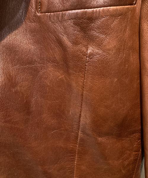 MARTIN MARGIELA（マルタン・マルジェラ）MARTIN MARGIELA (マルタン・マルジェラ) fitted leather jacket ブラウン サイズ:46の古着・服飾アイテム