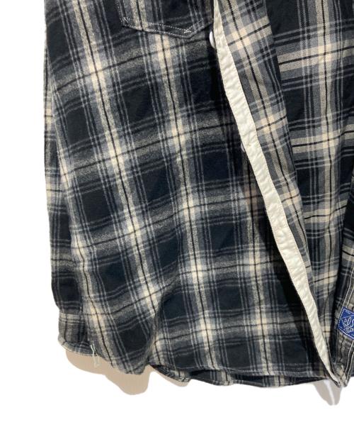 POST O'ALLS（ポストオーバーオールズ）POST O'ALLS (ポストオーバーオールズ) チェックネルシャツ グレー サイズ:XLの古着・服飾アイテム