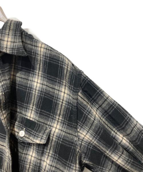 POST O'ALLS（ポストオーバーオールズ）POST O'ALLS (ポストオーバーオールズ) チェックネルシャツ グレー サイズ:XLの古着・服飾アイテム