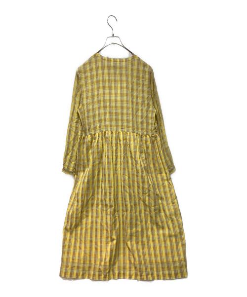 GRANDMA MAMA DAUGHTER（グランマママドーター）GRANDMA MAMA DAUGHTER (グランマママドーター) チェックワンピース イエローの古着・服飾アイテム