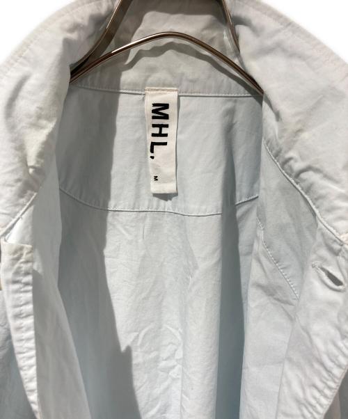 MHL（マーガレットハウエル）MHL (エムエイチエル) HIGH TWISTED COTTON POPLIN SS SHIRT (BLUE) ブルー サイズ:Mの古着・服飾アイテム