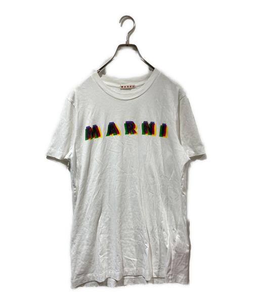 MARNI（マルニ）MARNI (マルニ) 3DロゴプリントTシャツ ホワイト サイズ:46の古着・服飾アイテム