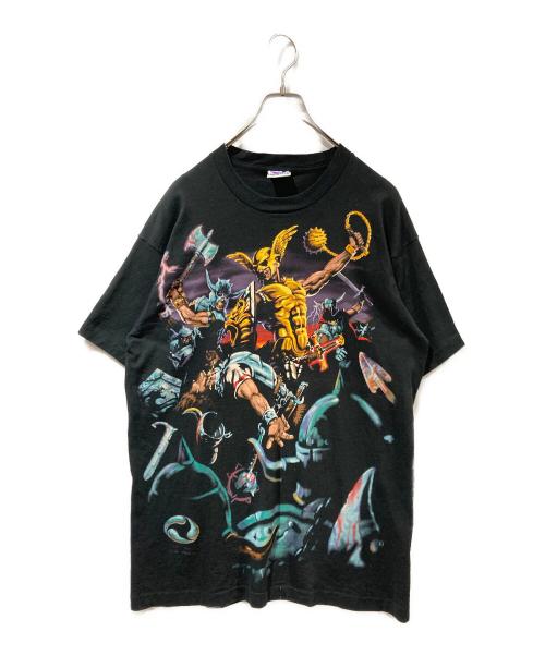 LIQUID BLUE（リキッドブルー）LIQUID BLUE (リキッドブルー) プリントTシャツ ブラック サイズ:Lの古着・服飾アイテム