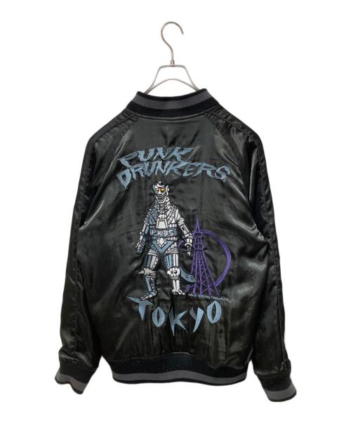 PUNK DRUNKERS（パンクドランカーズ）PUNK DRUNKERS (パンクドランカーズ) リバーシブルスカジャン ブラック サイズ:Mの古着・服飾アイテム