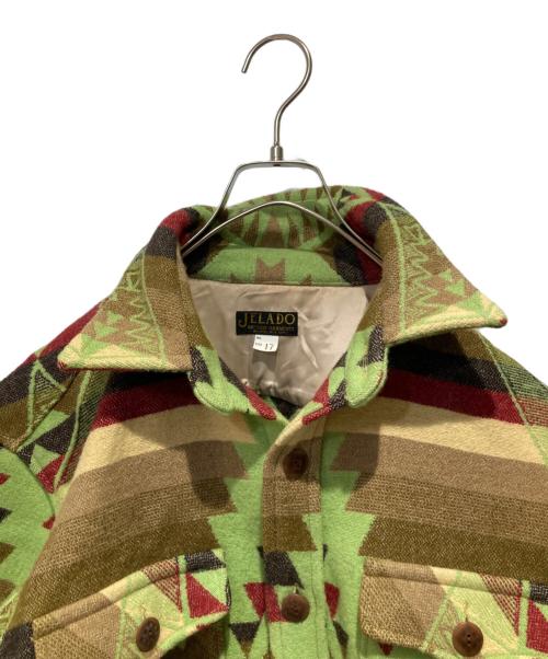 JELADO（ジェラード）JELADO (ジェラード) Red Wolf ネイティブ柄CPOジャケット グリーン サイズ:17の古着・服飾アイテム