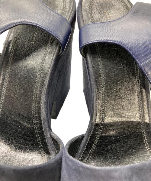 CELINE（セリーヌ）CELINE (セリーヌ) WEDGE SANDAL ネイビー サイズ:36.5の古着・服飾アイテム