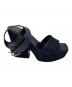 中古・古着 CELINE (セリーヌ) WEDGE SANDAL ネイビー サイズ:36.5：8000円