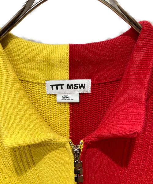 TTT MSW（ティー）TTT MSW (ティー) ジップアップニット ブラック サイズ:XLの古着・服飾アイテム