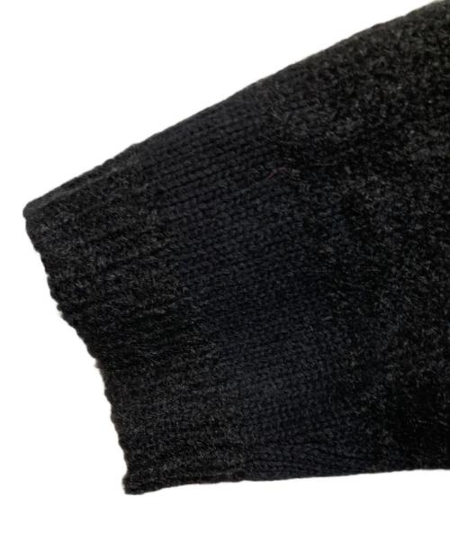 DAIRIKU（ダイリク）DAIRIKU (ダイリク) Flower Cross Embroidery Border Knit ブラック サイズ:ＦＲＥＥの古着・服飾アイテム