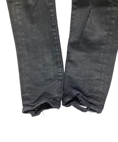 PURPLE-BRAND（パープル ブランド）PURPLE-BRAND (パープル ブランド) コーティングダメージデニムパンツ ブラック サイズ:30の古着・服飾アイテム