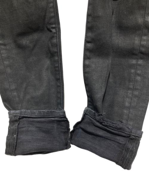 PURPLE-BRAND（パープル ブランド）PURPLE-BRAND (パープル ブランド) コーティングダメージデニムパンツ ブラック サイズ:30の古着・服飾アイテム