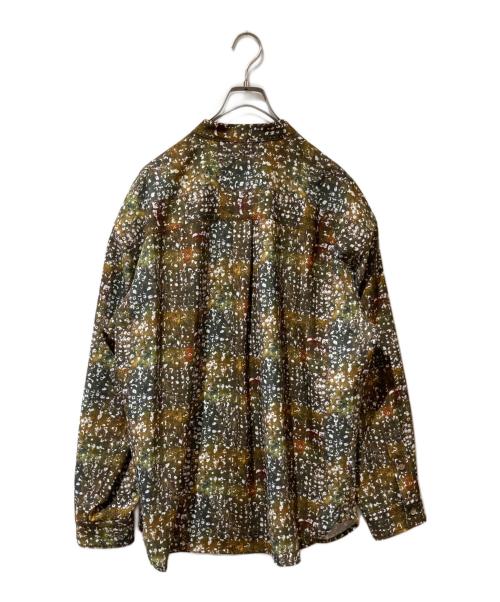 HERALBONY（ヘラルボニー）HERALBONY (ヘラルボニー) バンドカラーシャツ「秋」 オリーブ サイズ:Ｌの古着・服飾アイテム