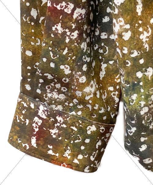HERALBONY（ヘラルボニー）HERALBONY (ヘラルボニー) バンドカラーシャツ「秋」 オリーブ サイズ:Mの古着・服飾アイテム