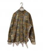 HERALBONYヘラルボニー）の古着「バンドカラーシャツ「秋」」｜オリーブ