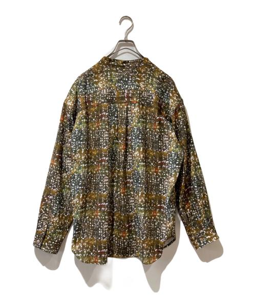 HERALBONY（ヘラルボニー）HERALBONY (ヘラルボニー) バンドカラーシャツ「秋」 オリーブ サイズ:Ｌの古着・服飾アイテム