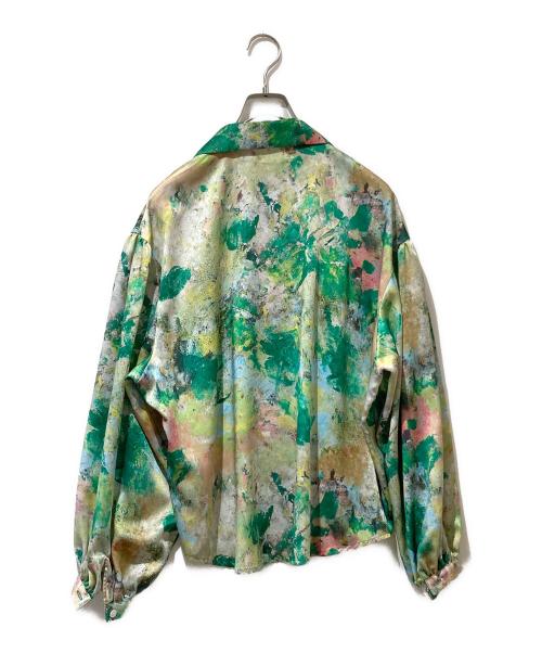HERALBONY（ヘラルボニー）HERALBONY (ヘラルボニー) ボウタイブラウス「旅行」 グリーン サイズ:ＦＲＥＥの古着・服飾アイテム