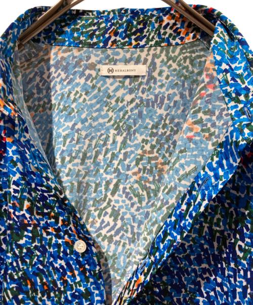 HERALBONY（ヘラルボニー）HERALBONY (ヘラルボニー) シャツブラウス「（無題）（青）」 ブルー サイズ:ＦＲＥＥの古着・服飾アイテム