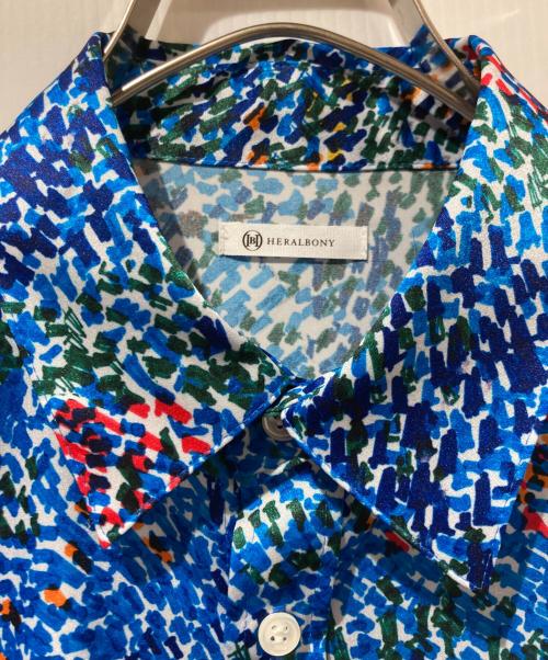 HERALBONY（ヘラルボニー）HERALBONY (ヘラルボニー) シャツブラウス「（無題）（青）」 ブルー サイズ:ＦＲＥＥの古着・服飾アイテム