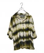 m's braque×EDIFICEエムズブラック×エディフィス）の古着「オープンカラーシャツ」｜グリーン