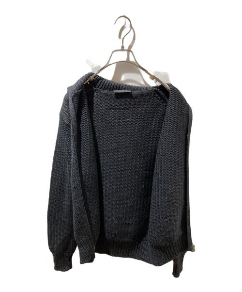 PRADA（プラダ）PRADA (プラダ) ジップアップニット ブラック サイズ:44の古着・服飾アイテム