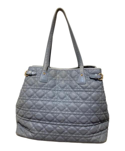 Christian Dior（クリスチャン ディオール）Christian Dior (クリスチャン ディオール) カナージュパナレアトートバッグ ブルーの古着・服飾アイテム