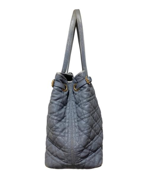 Christian Dior（クリスチャン ディオール）Christian Dior (クリスチャン ディオール) カナージュパナレアトートバッグ ブルーの古着・服飾アイテム