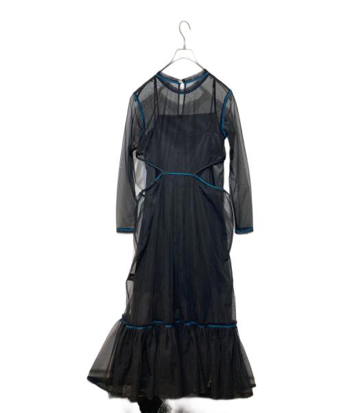PAMEO POSE（パメオポーズ）PAMEO POSE (パメオポーズ) Tulle Dress チュールドレス ブラック サイズ:Freeの古着・服飾アイテム