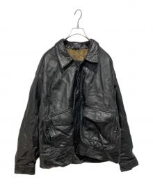 pierre cardin（ピエール・カルダン）の古着「レザージャケット」｜ブラック