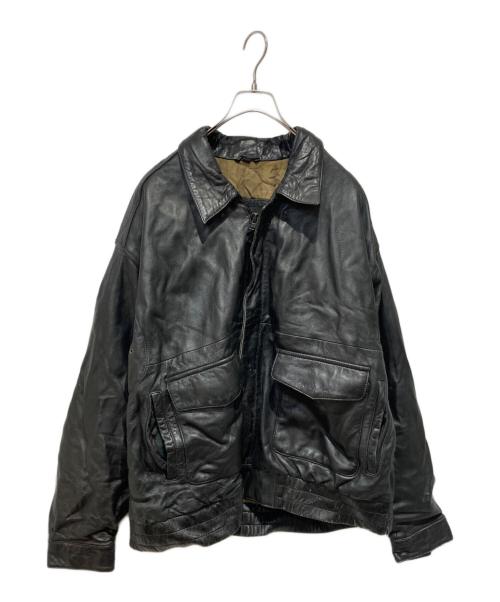 pierre cardin（ピエール・カルダン）pierre cardin (ピエール・カルダン) レザージャケット ブラック サイズ:XLの古着・服飾アイテム