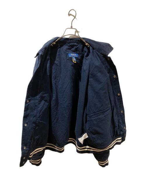 POLO RALPH LAUREN（ポロ・ラルフローレン）POLO RALPH LAUREN (ポロ・ラルフローレン) コーデュロイレタージャケット ネイビー サイズ:XLの古着・服飾アイテム