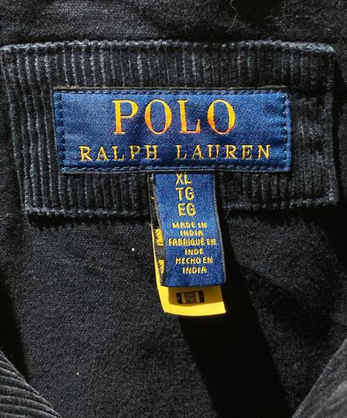 POLO RALPH LAUREN（ポロ・ラルフローレン）POLO RALPH LAUREN (ポロ・ラルフローレン) コーデュロイレタージャケット ネイビー サイズ:XLの古着・服飾アイテム