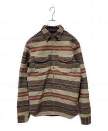 RRL（ダブルアールエル）の古着「Preston Stripe Overshirt」｜ブラウン