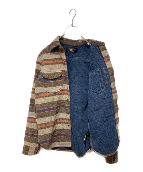 RRL（ダブルアールエル）RRL (ダブルアールエル) Preston Stripe Overshirt ブラウン サイズ:XSの古着・服飾アイテム