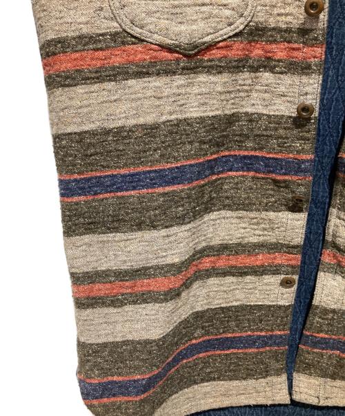 RRL（ダブルアールエル）RRL (ダブルアールエル) Preston Stripe Overshirt ブラウン サイズ:XSの古着・服飾アイテム