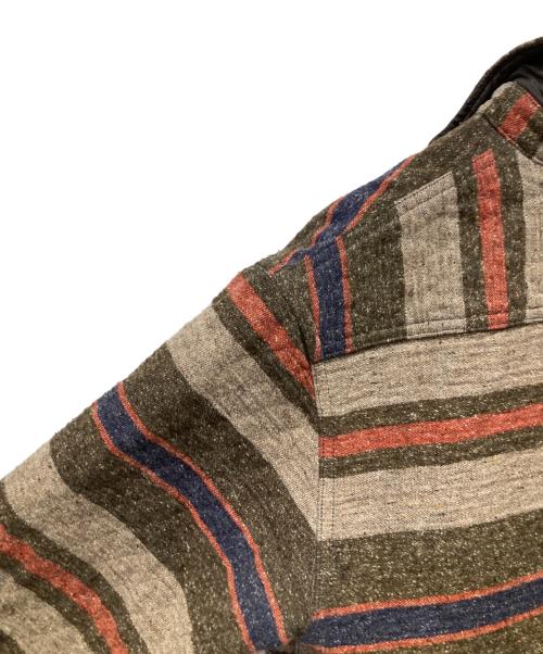 RRL（ダブルアールエル）RRL (ダブルアールエル) Preston Stripe Overshirt ブラウン サイズ:XSの古着・服飾アイテム