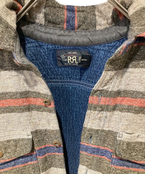 RRL（ダブルアールエル）RRL (ダブルアールエル) Preston Stripe Overshirt ブラウン サイズ:XSの古着・服飾アイテム