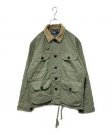 POLO RALPH LAUREN（ポロ・ラルフローレン）の古着「コットンキャンバスオーバーシャツ」｜グリーン