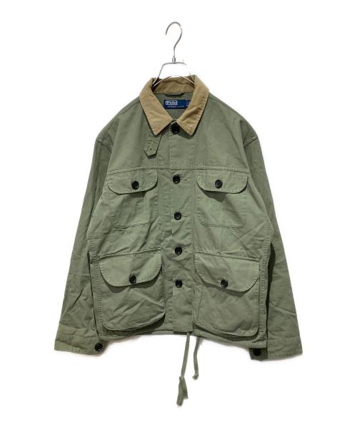 POLO RALPH LAUREN（ポロ・ラルフローレン）POLO RALPH LAUREN (ポロ・ラルフローレン) コットンキャンバスオーバーシャツ グリーン サイズ:Sの古着・服飾アイテム