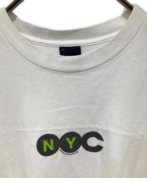 stussy（ステューシー）stussy (ステューシー) NYCプリントTシャツ ホワイト サイズ:XLの古着・服飾アイテム
