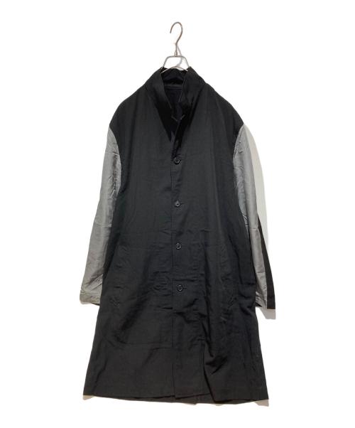 COMME des GARCONS HOMME PLUS（コムデギャルソンオムプリュス）COMME des GARCONS HOMME PLUS (コムデギャルソンオムプリュス) 袖切替コート ブラック サイズ:Mの古着・服飾アイテム