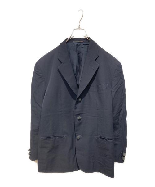 COMME des GARCONS HOMME PLUS（コムデギャルソンオムプリュス）COMME des GARCONS HOMME PLUS (コムデギャルソンオムプリュス) チャイナボタン3Bテーラードジャケット ネイビー サイズ:Sの古着・服飾アイテム
